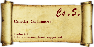 Csada Salamon névjegykártya